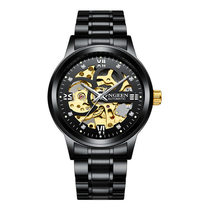 Fashion Luxury Luminous Waterproof Steel Band Mechanical Watch - BuyFlex