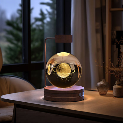 Crystal Ball Cosmic Dinosaur Indoor Night Light USB Power Warm Bedside Light Birthday Gift Night Lamp - BuyFlex