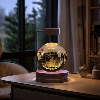 Crystal Ball Cosmic Dinosaur Indoor Night Light USB Power Warm Bedside Light Birthday Gift Night Lamp - BuyFlex